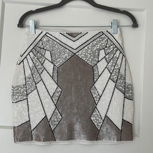 Express sequin mini skirt